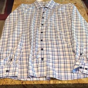hammer dress shirts Hammer Made Men's Taunton Stretch Shirt, Tan/Brown Starburst / 15.5" (M)